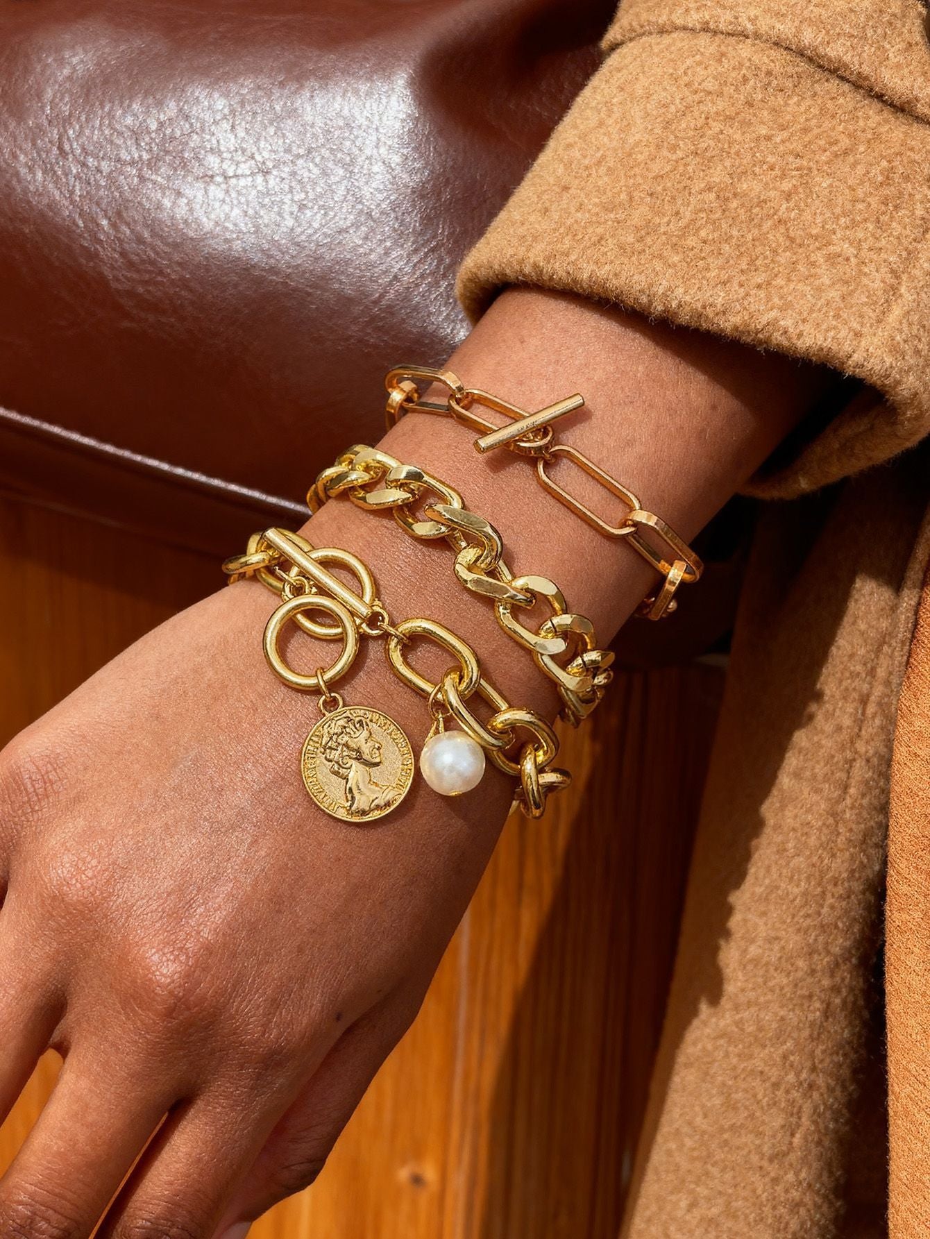 Fashion Metal Alloy Snake Chain Buckle Simple Bracelet