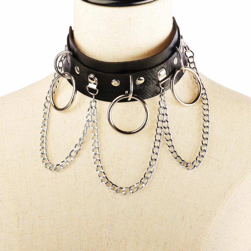 Punk Street Shooting Nightclub Chain Clavicle Bandana Necklaces