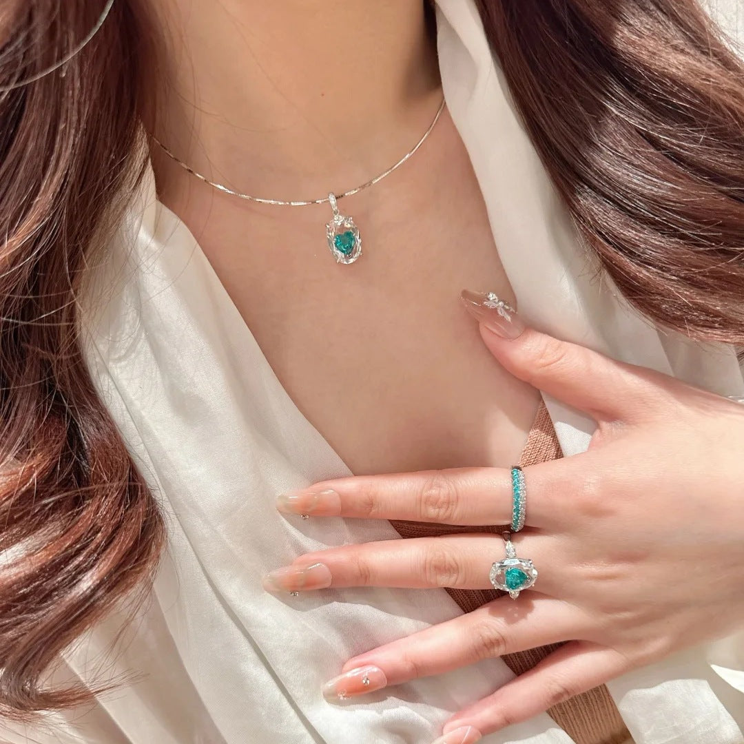 Big Diamond Pigeon Blood Red Paired For Jewelry Set