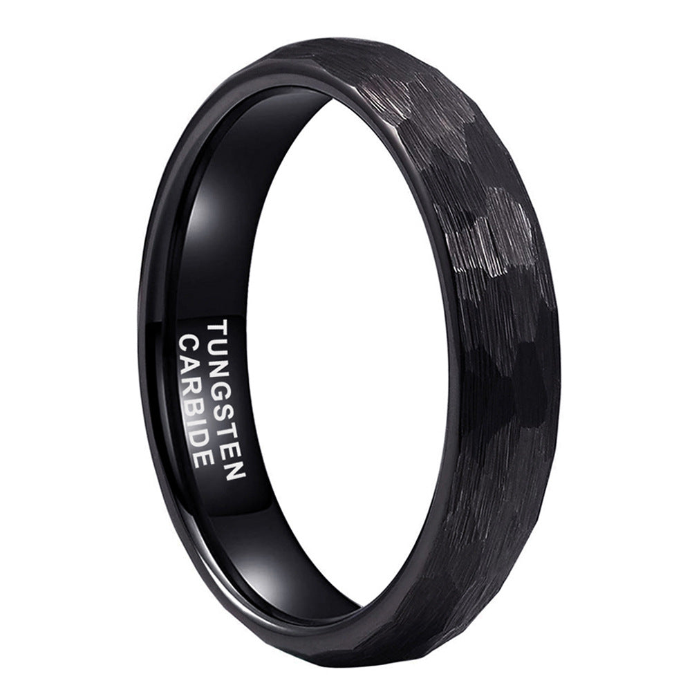 Steel Plated Black Arc Surface Beating High Rings