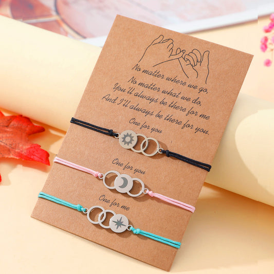 Laser Marking Hand-woven Card Carrying Strap Bracelets