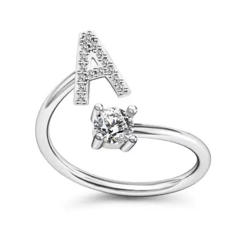 English Letters Adjustable Mouth Fashionmonger Ornament Rings