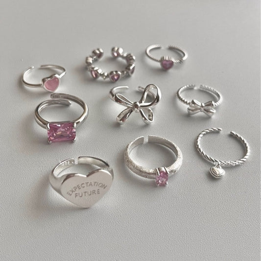 Sterling Sier Female Style Niche High-grade Rings