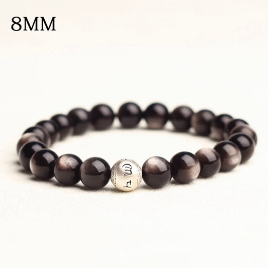 Women's & Men's Stone Six Words Mantra Lucky Beads Bracelets