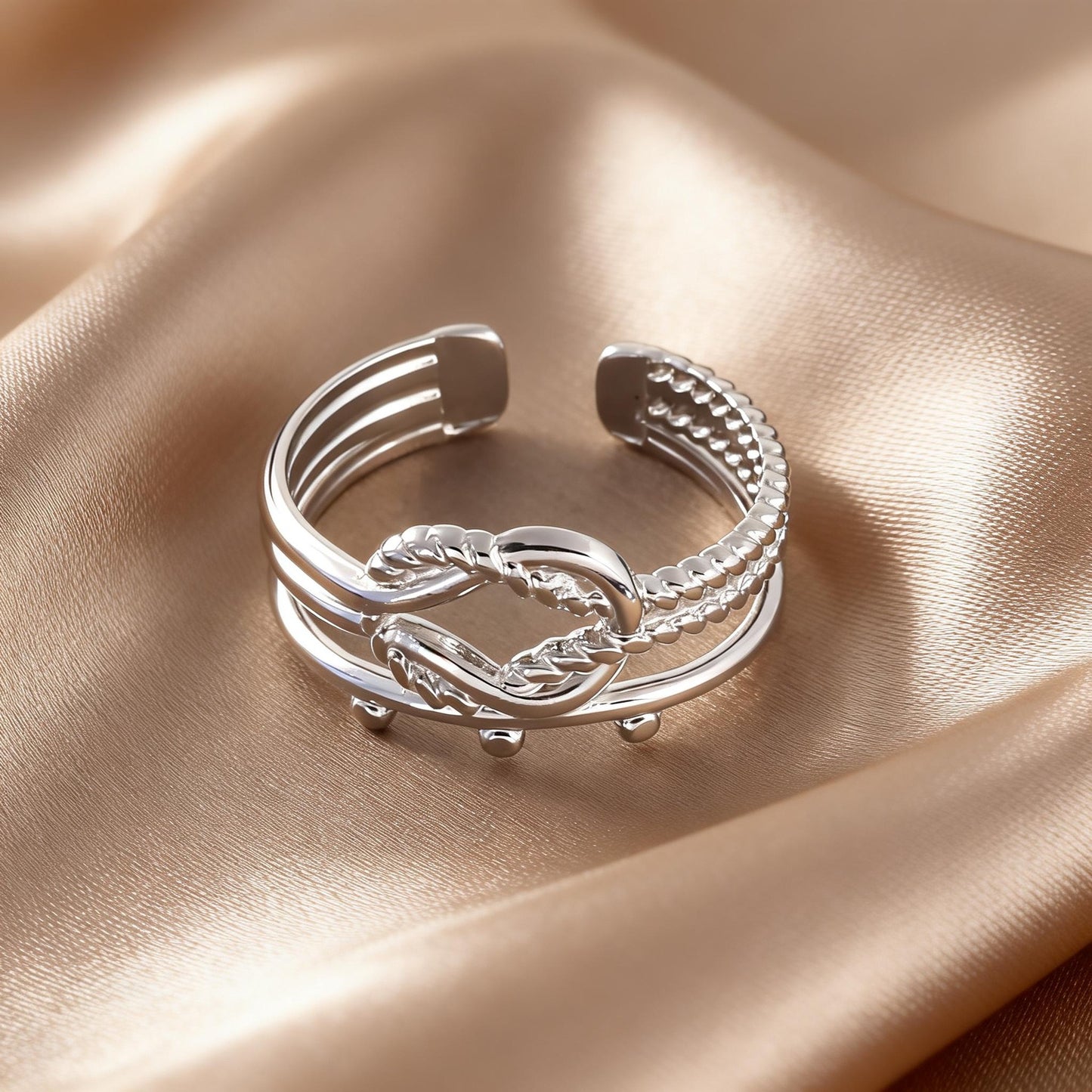 Steel Open-end Niche High-grade Fashion Trend Affordable Luxury Style Ring