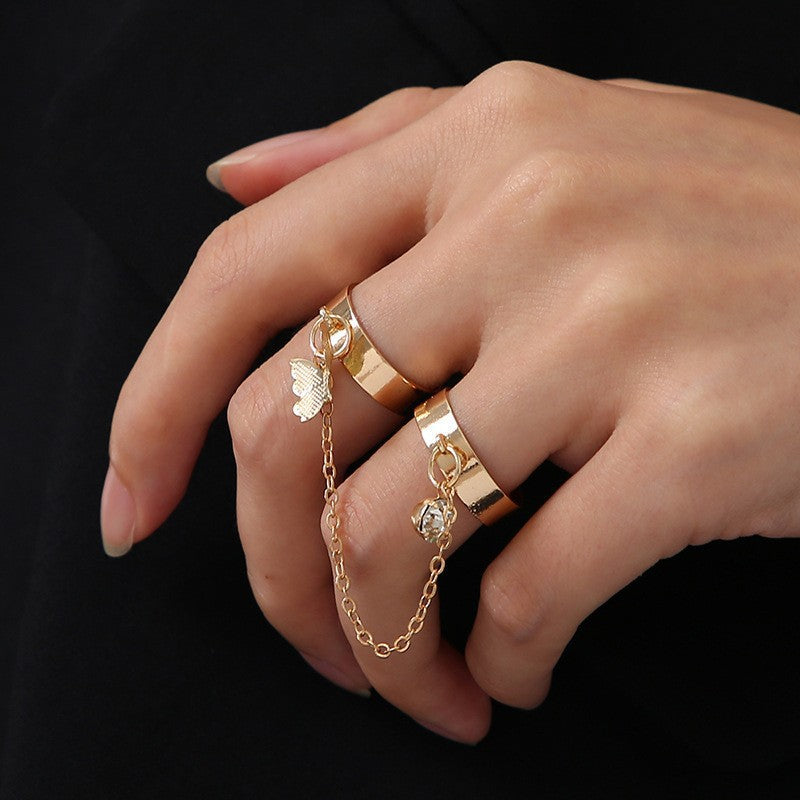 Fashion Punk Creative Finger One-piece Detachable Ring