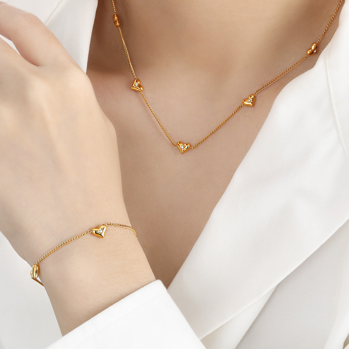 Women's Korean Style Niche Eight Awn Star Love Jewelry Set