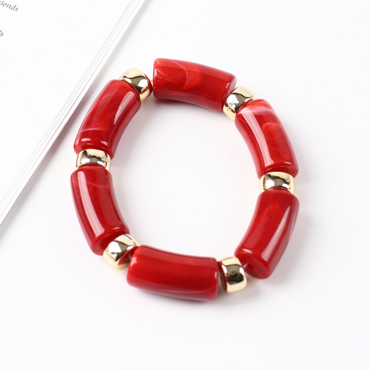 Acrylic Handmade Exaggerated Color Matching Design Bracelet