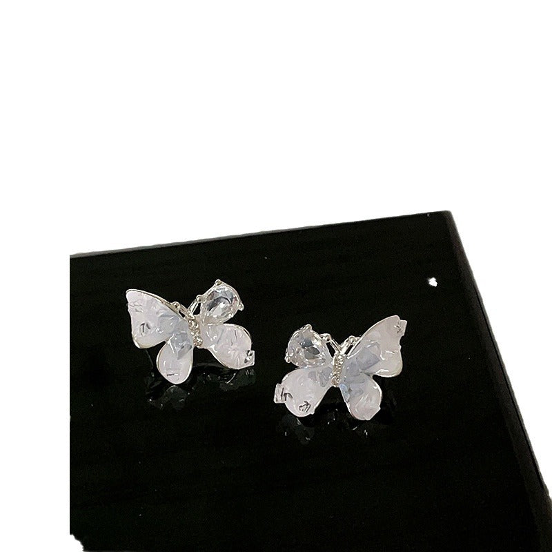 Design Zircon Crystal Butterfly Female Mild Luxury Retro Exquisite Rings