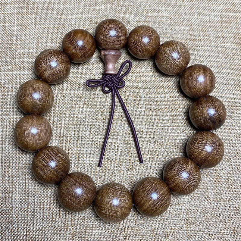 Women's & Men's Gold Sandalwood For Beads In Large Bracelet