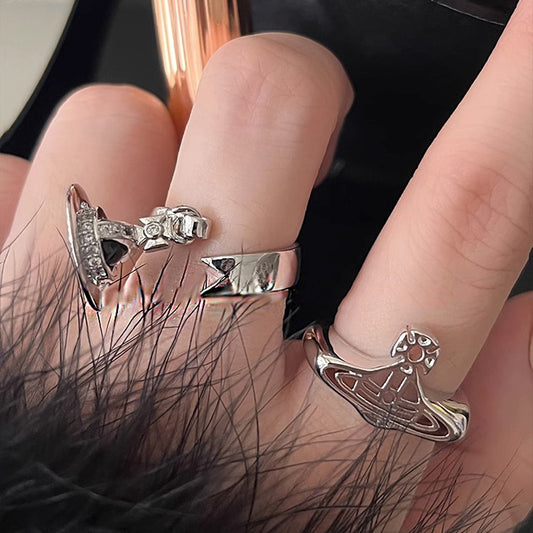 Saturn Three-dimensional Cold Wind Niche Personality Rings