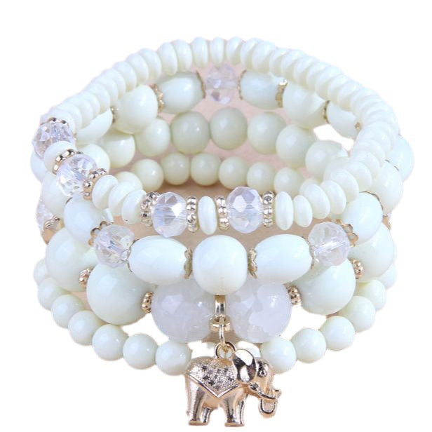 Fashionable Bohemian Elephant Simple Mix Match Metal Bracelet