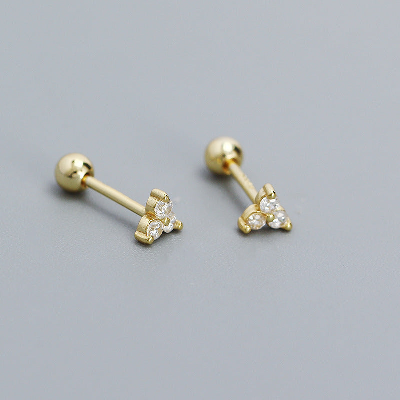 Clover Sier Colors Thread Ear Bone Earrings