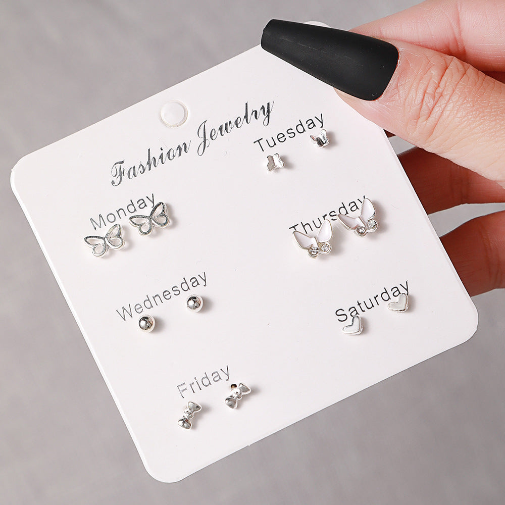 Women's Fashion Temperament Fairy Ear Week Exquisite Small Earrings