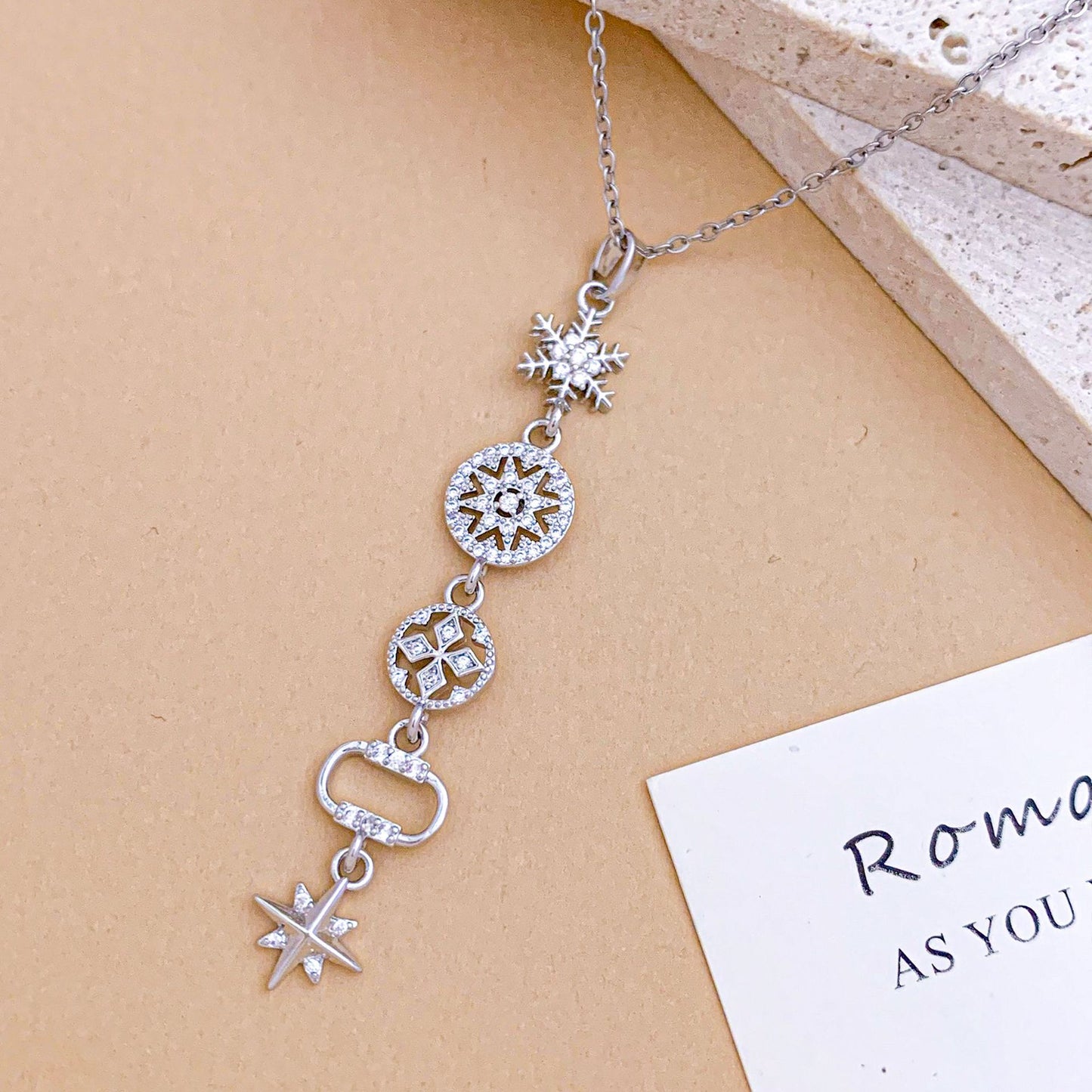 Combination Design Titanium Steel Niche Temperament Korean Style Clavicle Necklaces