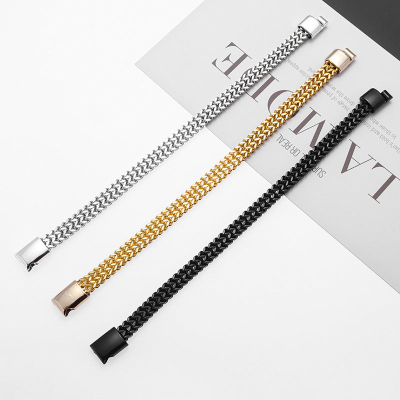 Positive Negative Scale Press Buckle Fashion Bracelets