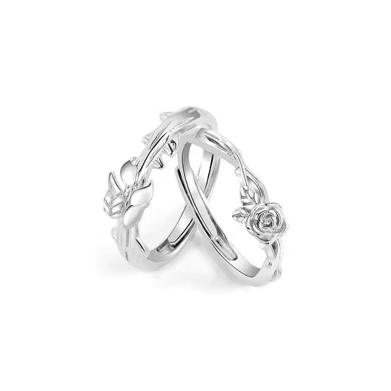 Couple Sterling Sier Pair Mori Style Personalized Niche Design Rings