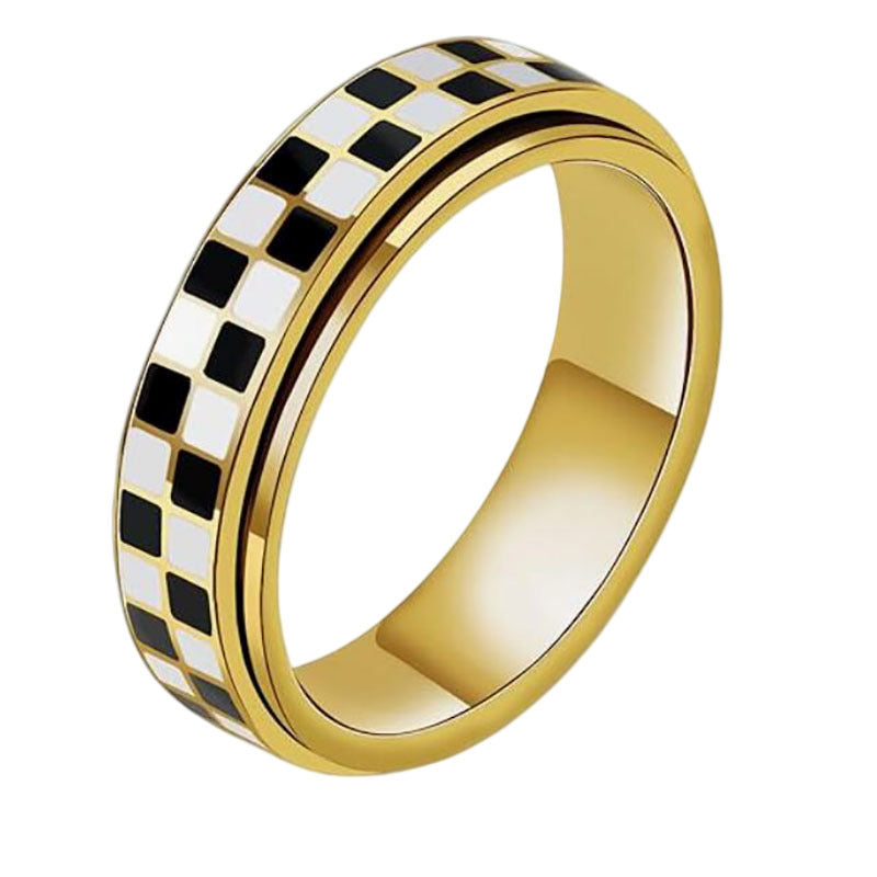Fashion Open Adjustable Rotatable Stainless Steel Rings