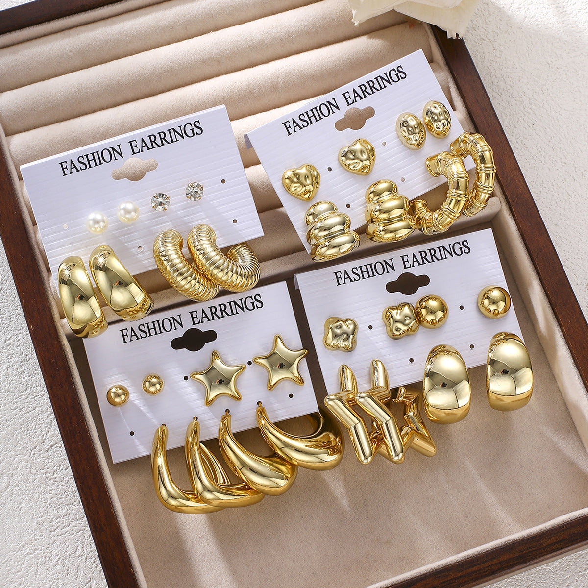 Fashion Starfish Shell Conch Type Water-drop Eardrops Rings