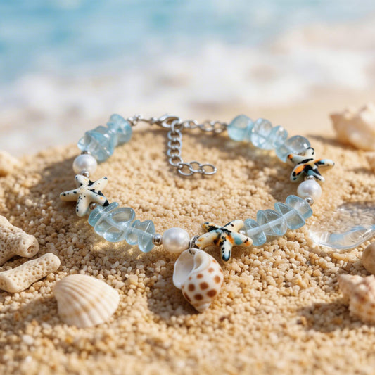 Conch Starfish Gravel Travel Commemorative Gift Scenic Spot Bracelet