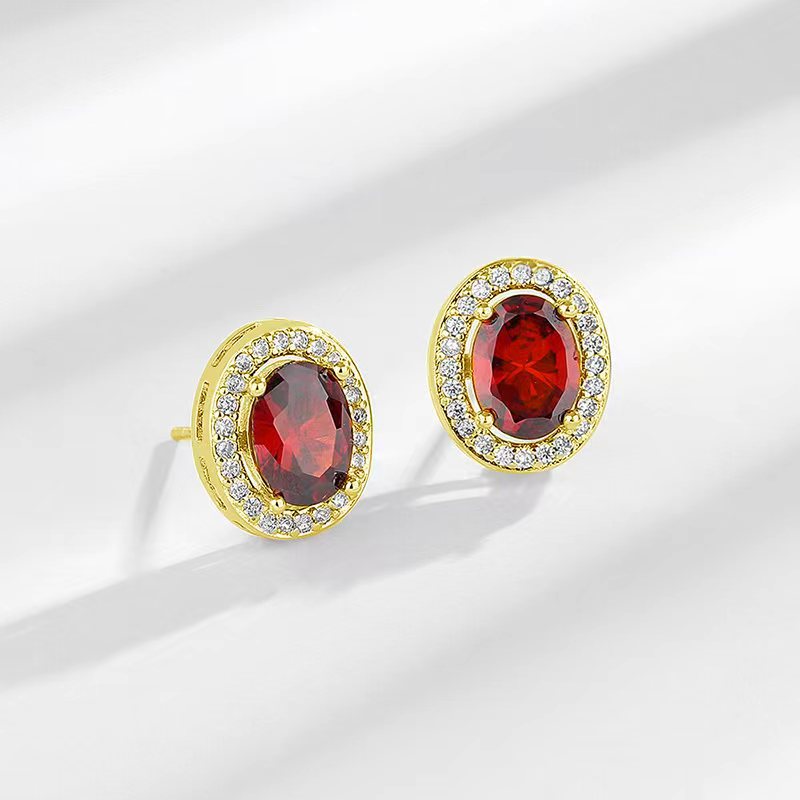 Women's Broadcast High-grade Personalized Sier-plated Color Zircon Affordable Luxury Style For Rings