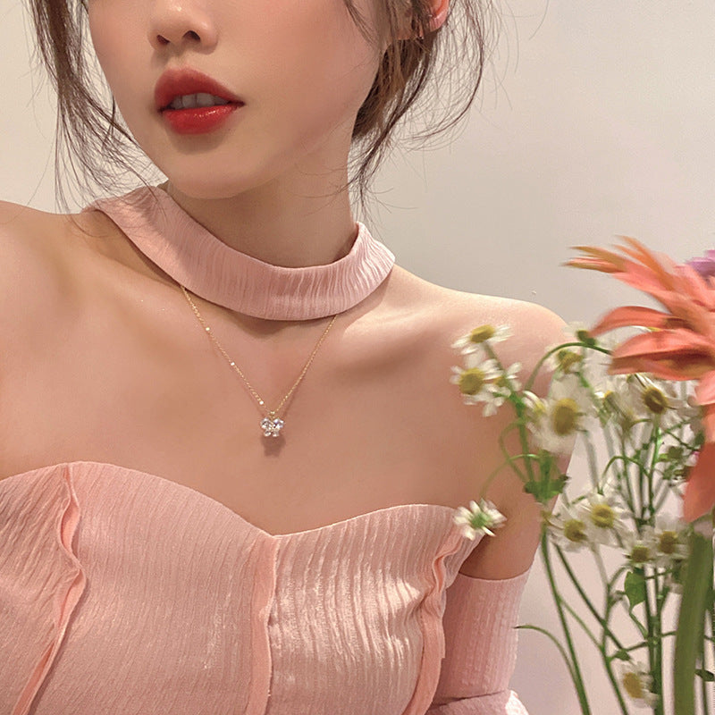 Diamond Butterfly Female Style Niche Design Light Luxury Clavicle Necklace