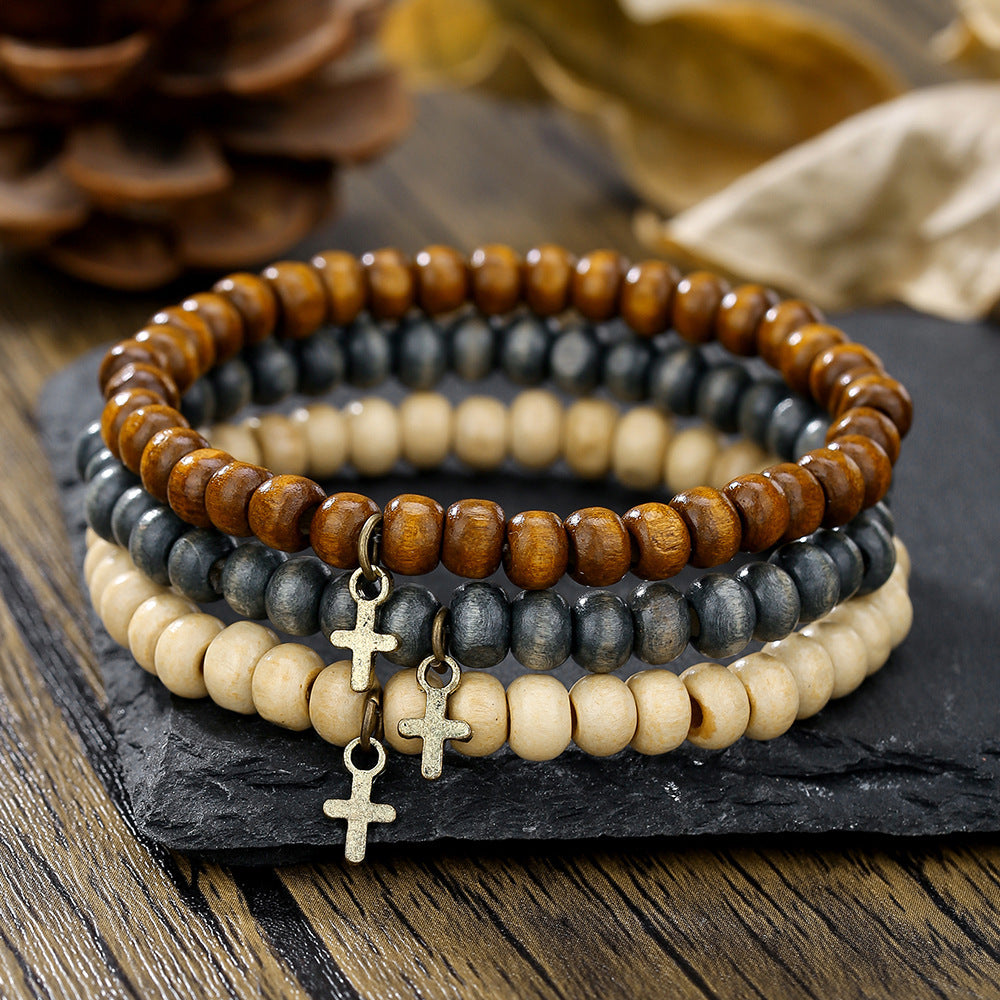 Men's Coconut Shell Hip Hop Punk Retro Bracelets