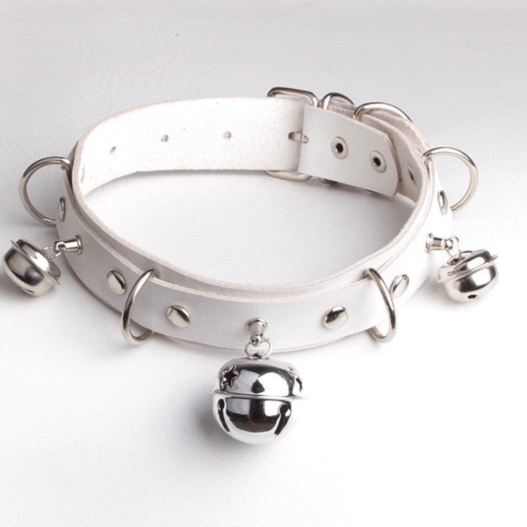 New Leather Sexy Big Bell Binding Necklaces