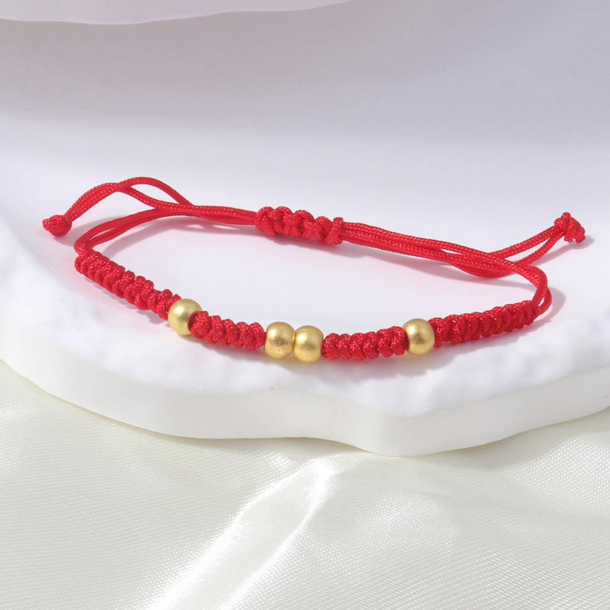 Braided Red Rope Auspicious Language Butterfly Fortune Cat Safe Joy Bracelets