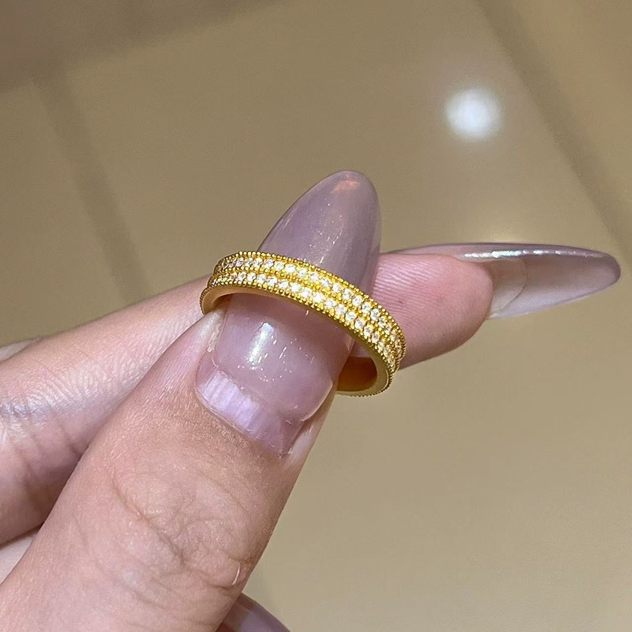 Shiny Female Cold Wind Opening Adjustable Personality Affordable Ring
