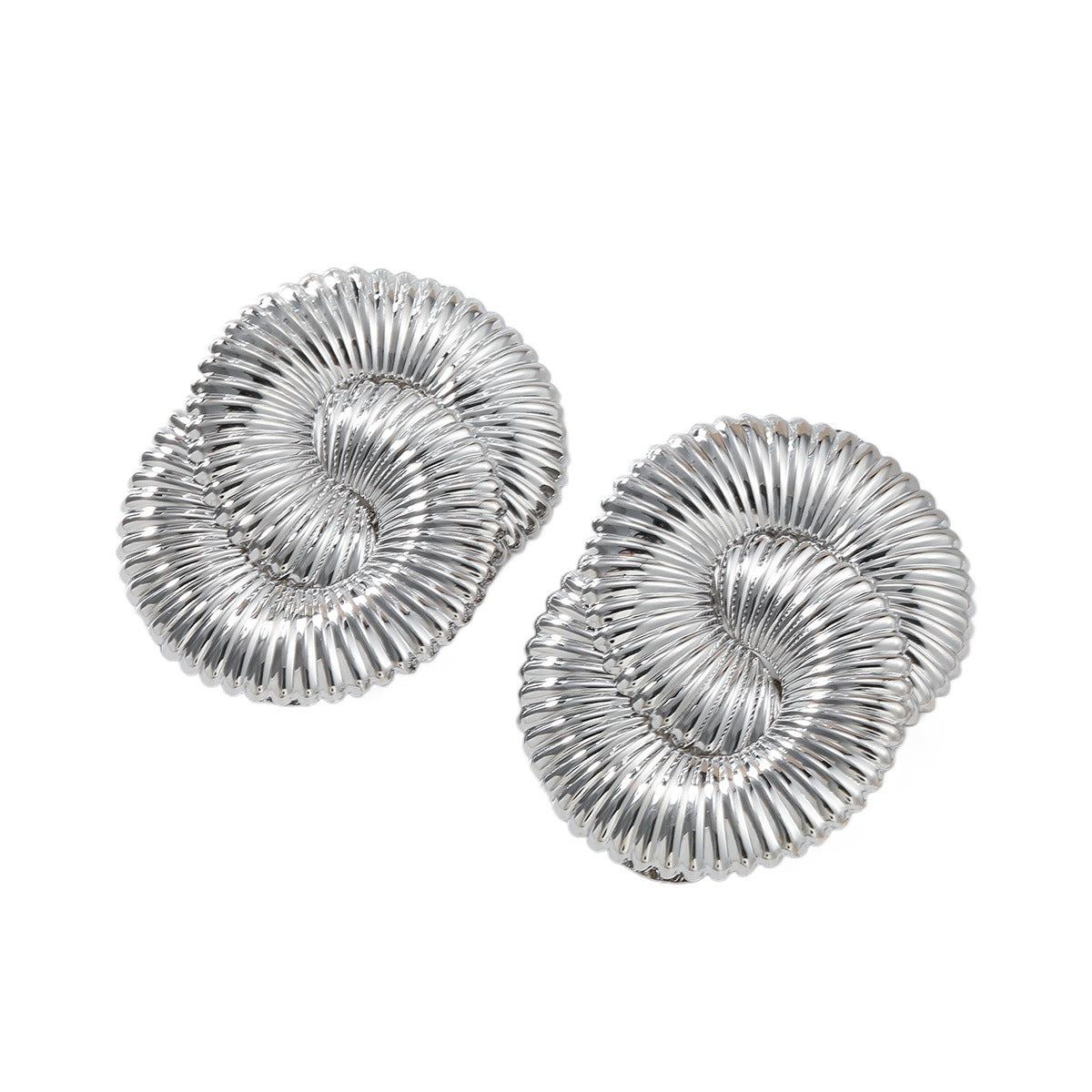 Women's Metal Twisted Ripple High-key Dignified Earrings