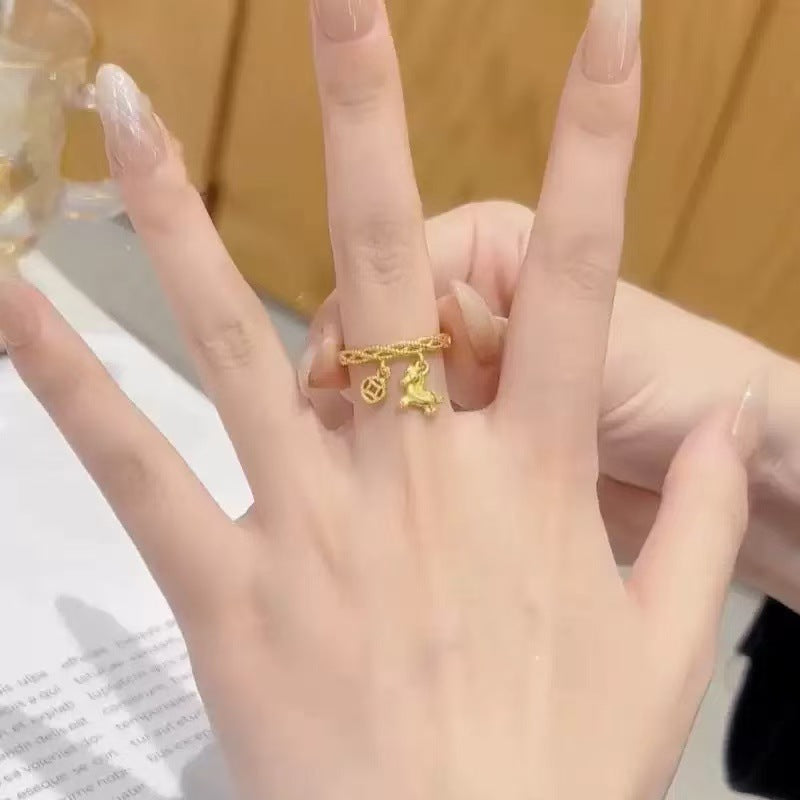 Immediately Rich Lucky Female Light Luxury Rings