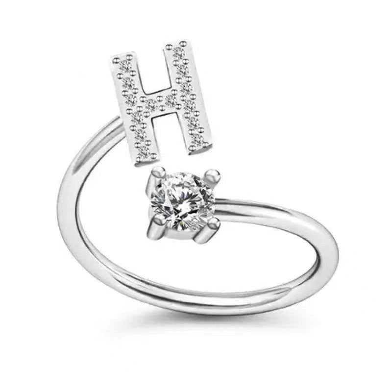 English Letters Adjustable Mouth Fashionmonger Ornament Rings