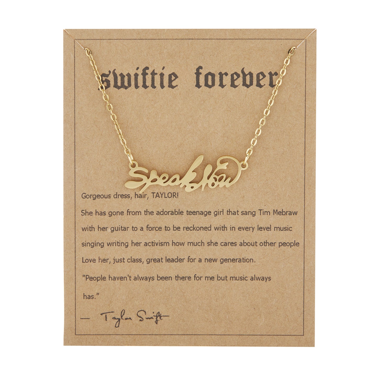 Women's Steel Paper Card Gold Clavicle Chain Necklaces