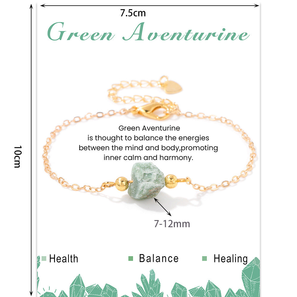Natural Irregular Rough Stone Beads Chain Bridesmaid Proposal Bracelet
