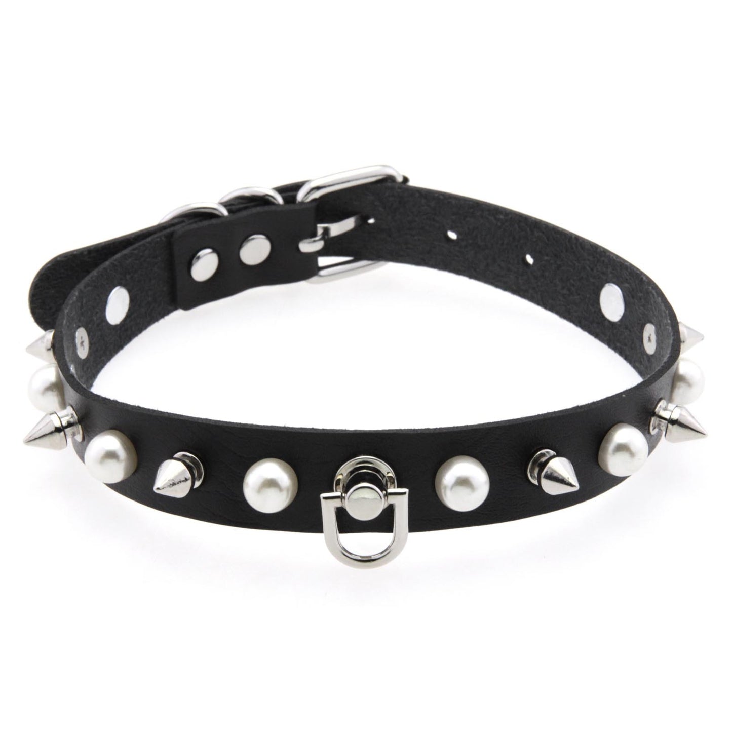 Nail Creative Imitation Pearl Rivet Buckle Clavicle Chain Sexy Collar