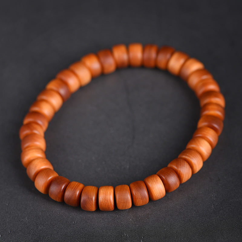 Women's & Men's Walking Model Crafts Buddha String Sandalwood Loach Back Straight Cut Bracelet