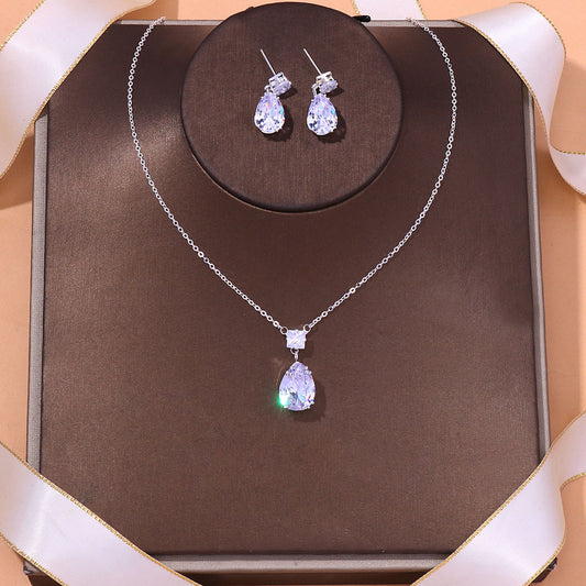 New Water Drops Bride Wedding Suite Jewelry Set