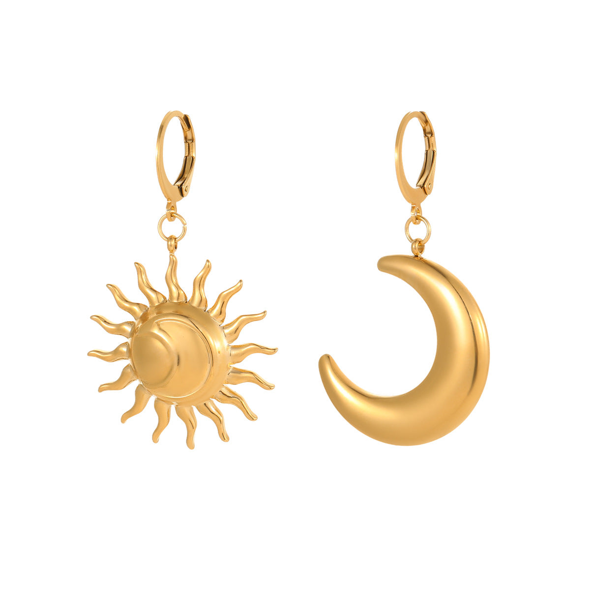 Stainless Steel Fun Gold-plated Titanium Niche Design Jewelry Set