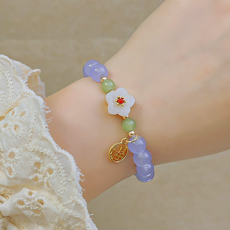 Glass Beaded Female Sweet Lily Gift Bracelets
