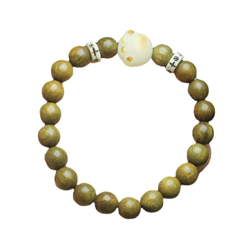 Women's & Men's Ladies With White Bodhi Cat's Paw Single Fragrance Bracelet