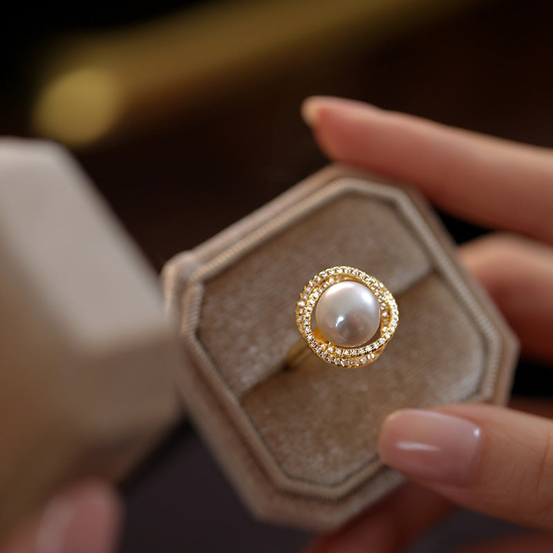 Zircon Female Niche Open Design Light Luxury High Sense Chinese Rings