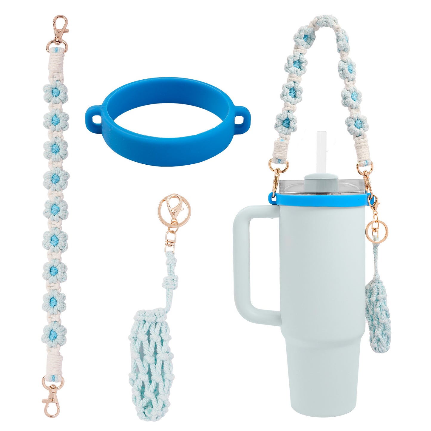 Women's Water Cup Lanyard Rope Handle Hand-woven Hanging Ornaments
