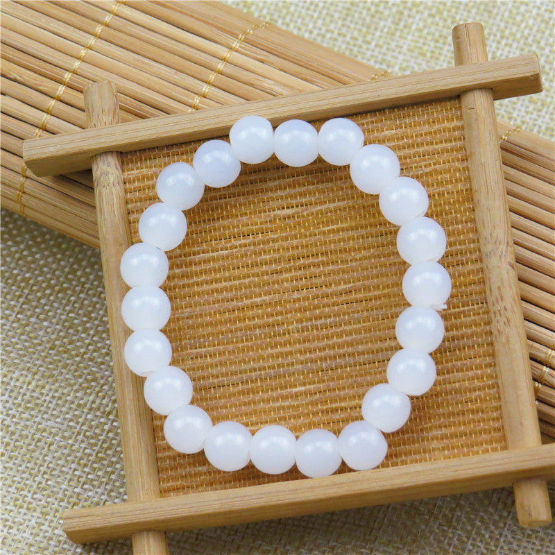 Transparent Pink White Jade Pliable Temperament Bracelets