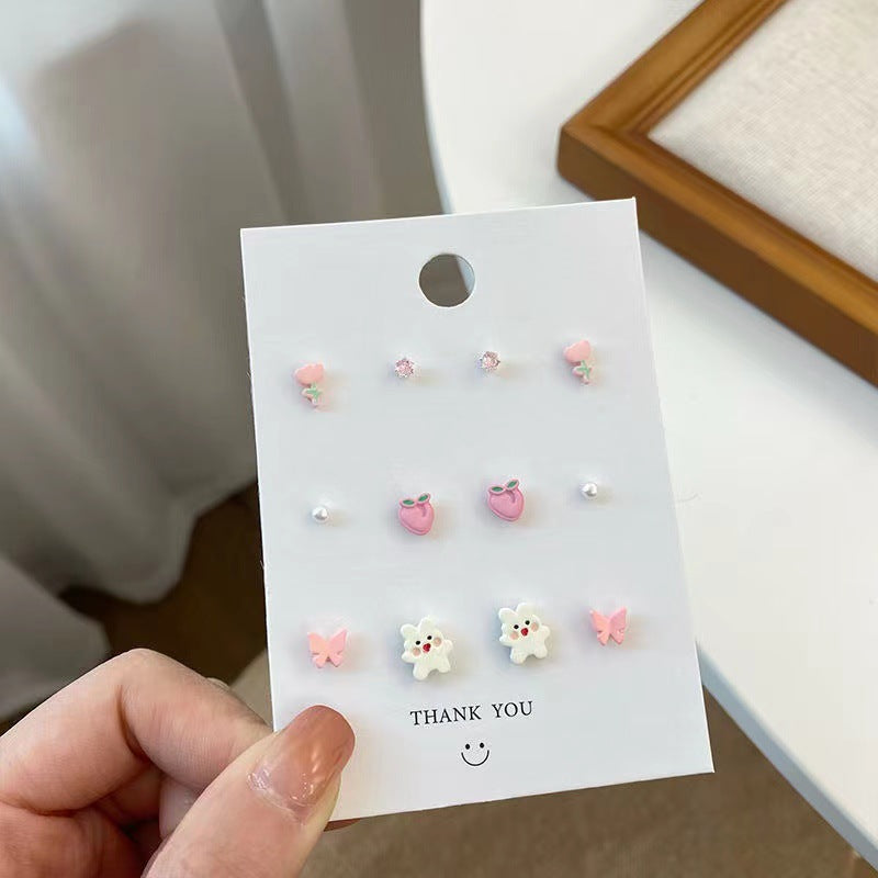 Needle Small Ear Female Cute Sweet Earrings