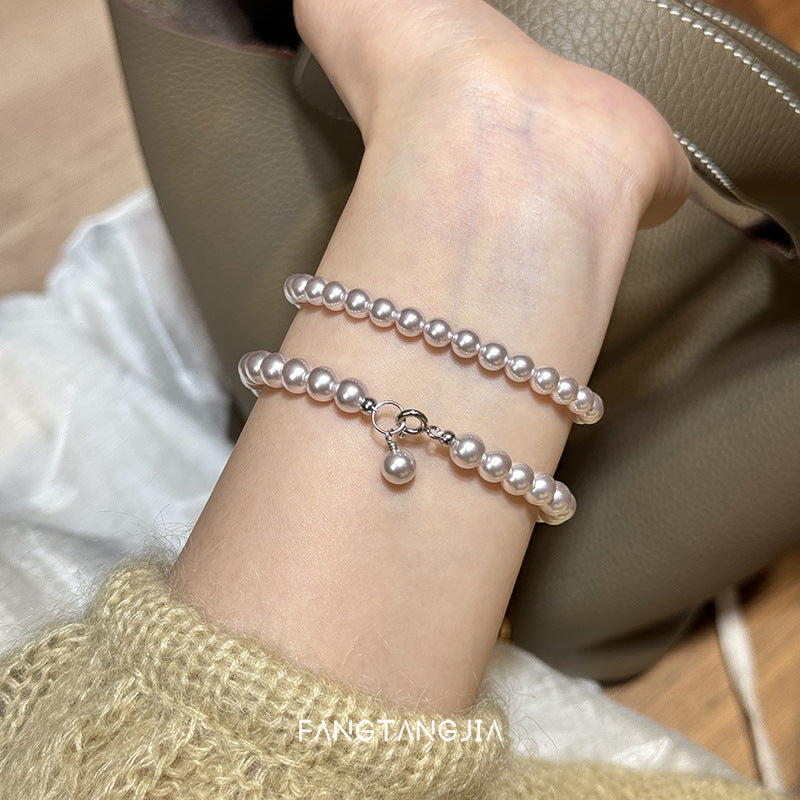 Sterling Sier Twin Light Luxury High-grade Bracelets