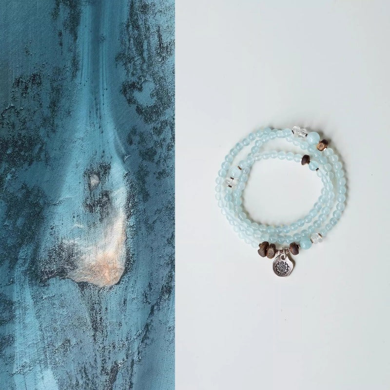 Women's Aquamarine Good Luck Can Be Used Necklaces