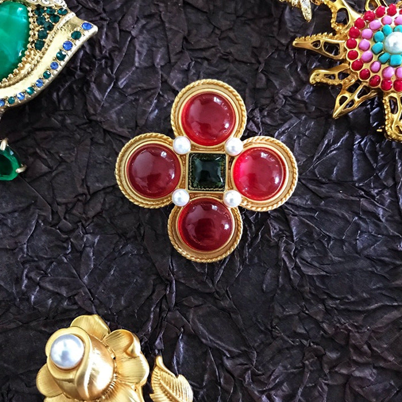 Women's & Men's Style Design Gemstone Brooch Party Dress Jewelry Accessories