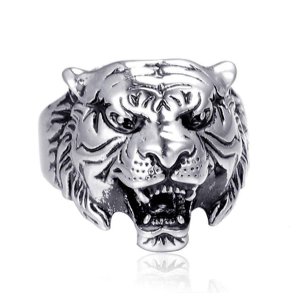 Men's Alloy Vintage Domineering Tiger Head For Ring