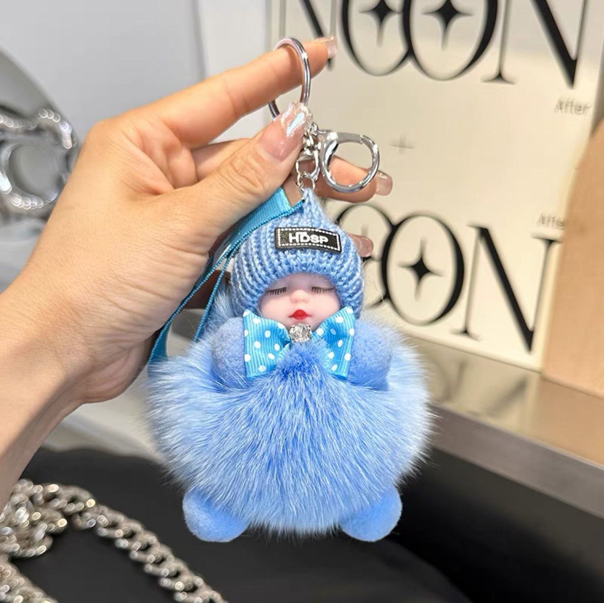 Fox Fur Doll Car Key Decoration Rings